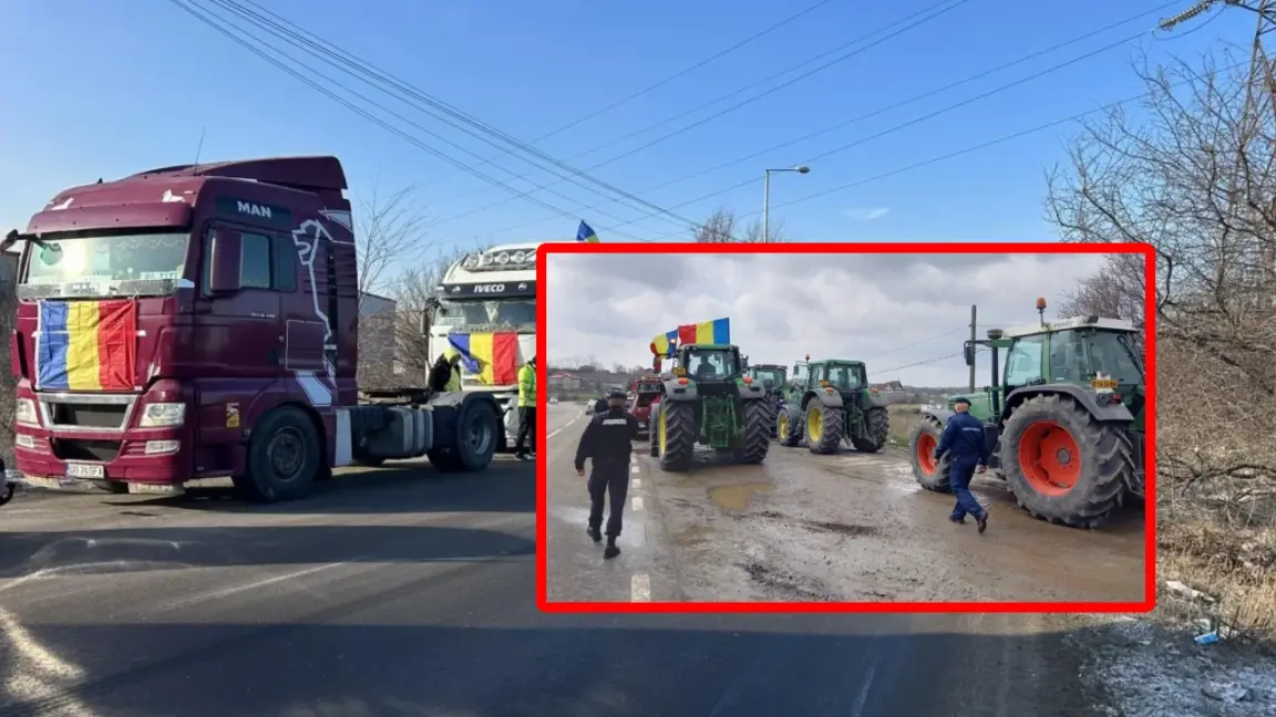 Protestul masiv al fermierilor și camionagiilor. Trafic în colaps pe Autostrada A1 și în Capitală!