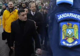 Jandarmeria intervine la protestul AUR, aplică sancțiuni și deschide dosar penal