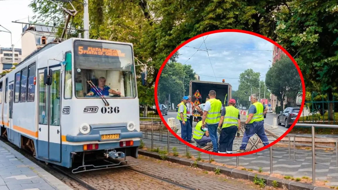 Încep lucrările de reabilitare la linia 5 de tramvai în București. Un pas pentru accesul mai facil la zona de Nord!