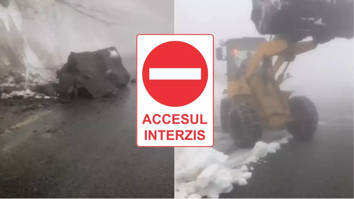 Pericol pe Transalpina! Prăbușire de stânci și închiderea circulației